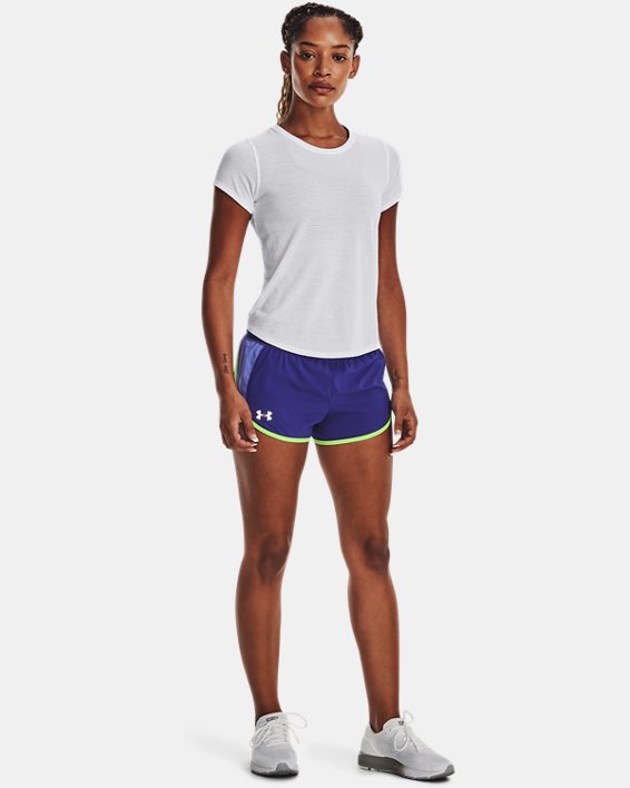 Women's UA Speedpocket Shorts, Blue, pdpMainDesktop image number 2